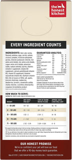 The Honest Kitchen dehydrated senior dog food packaging