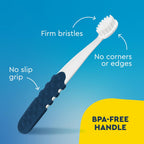 Radius dog and cat toothbrush with soft bristles