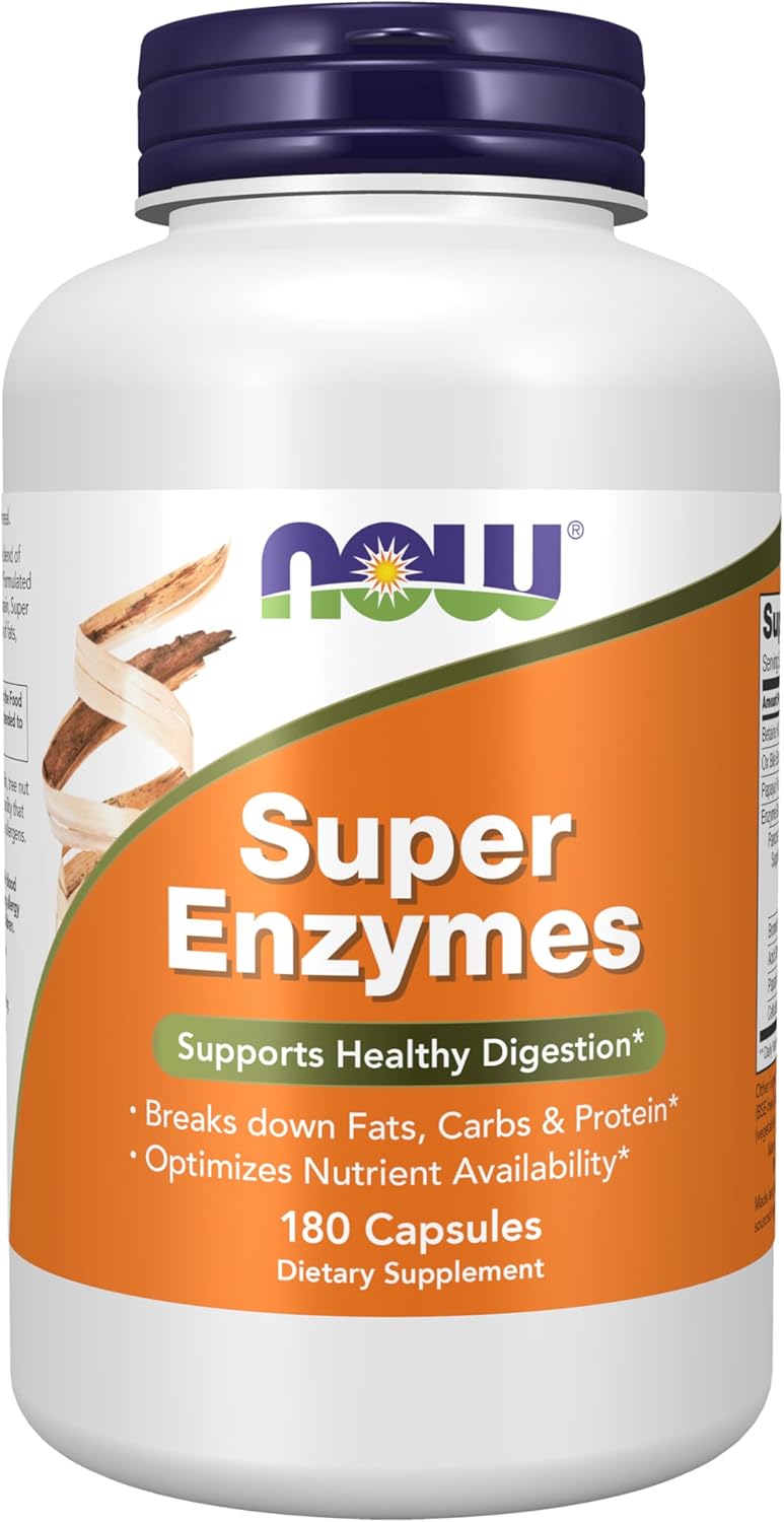 NOW Supplements, Super Enzymes, Formulated with Bromelain, Ox Bile, Pancreatin and Papain, Super Enzymes,90 Capsules - Image 9