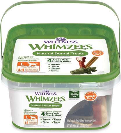 Wellness WHIMZEES Value Pack Natural Dog Dental Treat, Chews, Freshens Breath, Large Size, 50.9 oz Box, 24 Count - Image 11