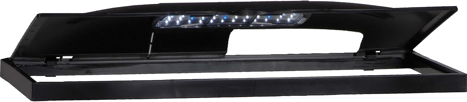 Blue night light mode on Marineland aquarium hood