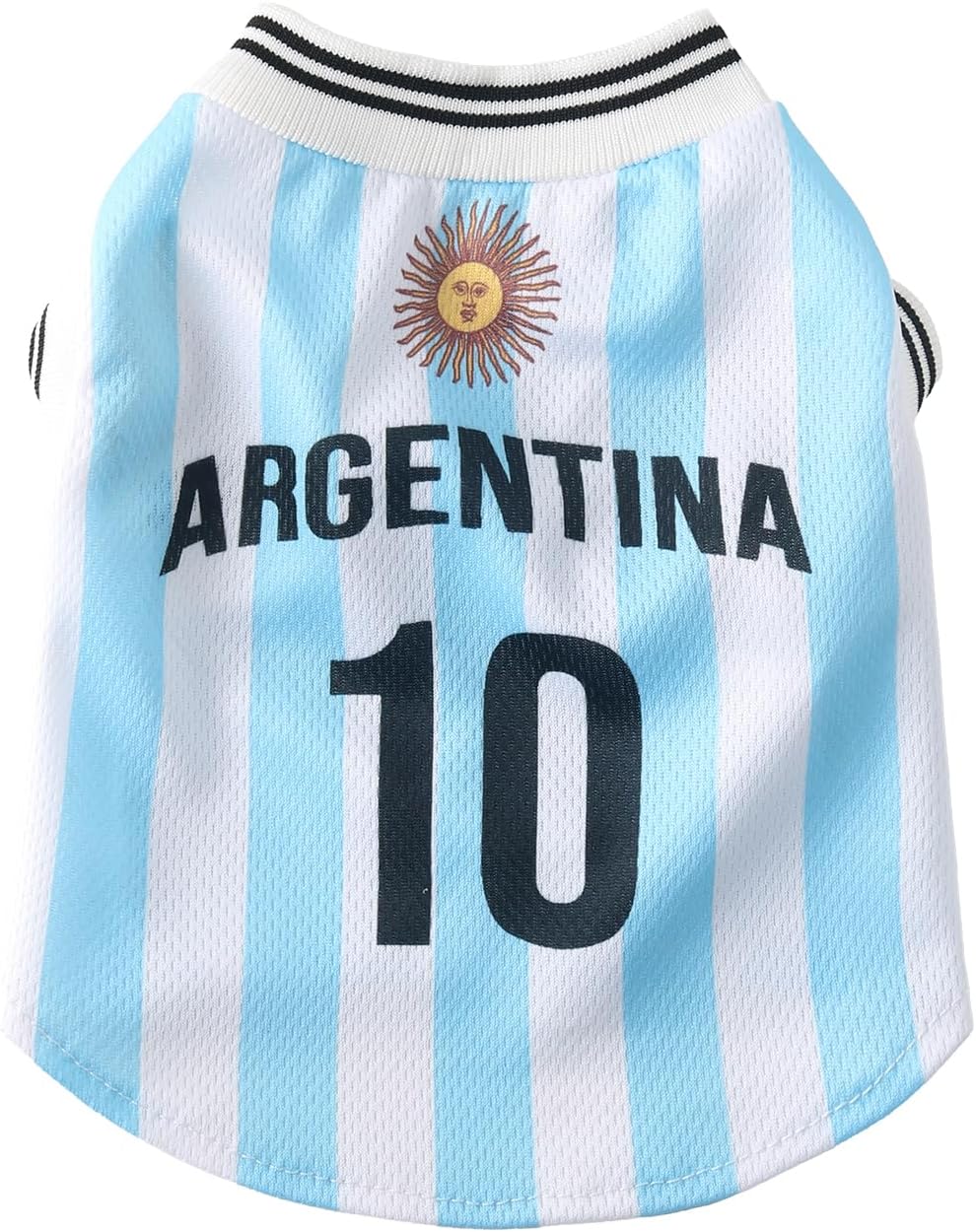 Pet Dog Jersey Costume, Summer Cooling Mesh Fabric, Soccer Sportswear Team Jersey, Lightweight Football Casual Clothes for Small Dogs, Argentina, Large - Image 10