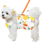 ABRRLO Cute Dog Dress Small Dog Clothes For Girls Female Puppy Outfits Pink Floral Pet Summer Clothes Bowknot Doggy Cat Princess Dress Harness Set for Holiday Birthday Party Costume Clothing (Pink,XS) - Image 9