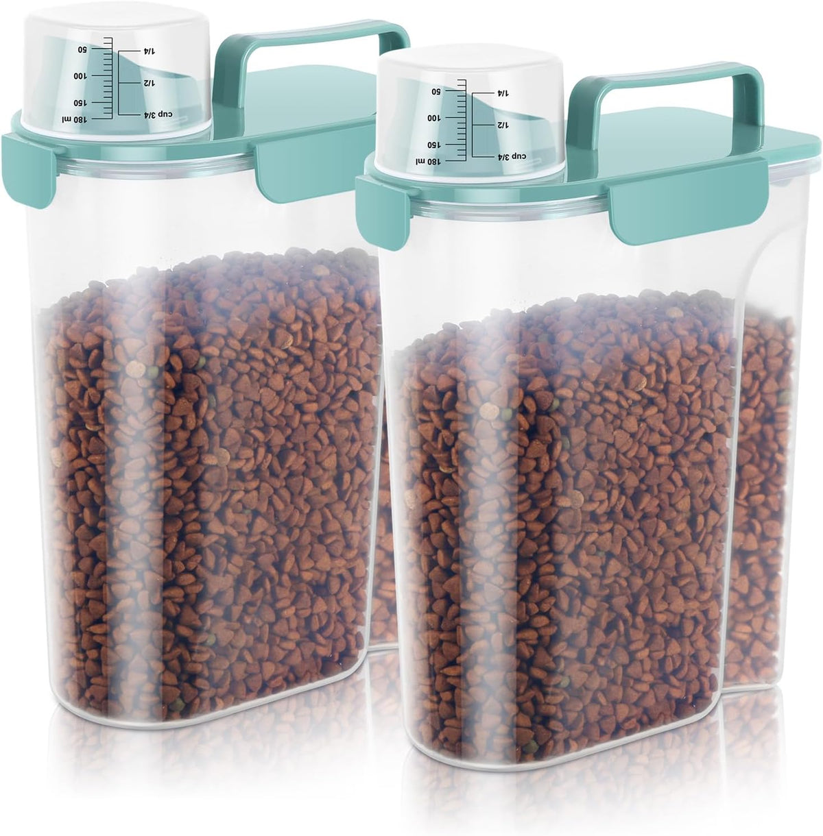 LEAWALK 5-7Lbs Dog Cat Food Storage Container with Upgraded Large Nozzle BPA-free, 4 Snap Seals Plastic Pet Food Storage Containers with Handles are Easy to Clean and Carry - Image 14