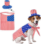 Vehomy 250th anniversary independence day dog costume large size dimensions view.