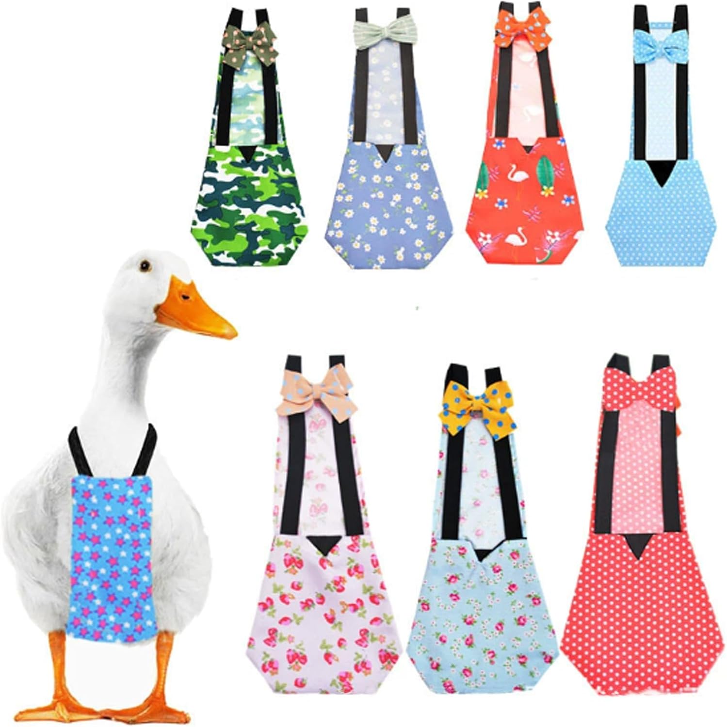 QBLEEV duck diapers front view camouflage pattern poultry nappy for pet birds