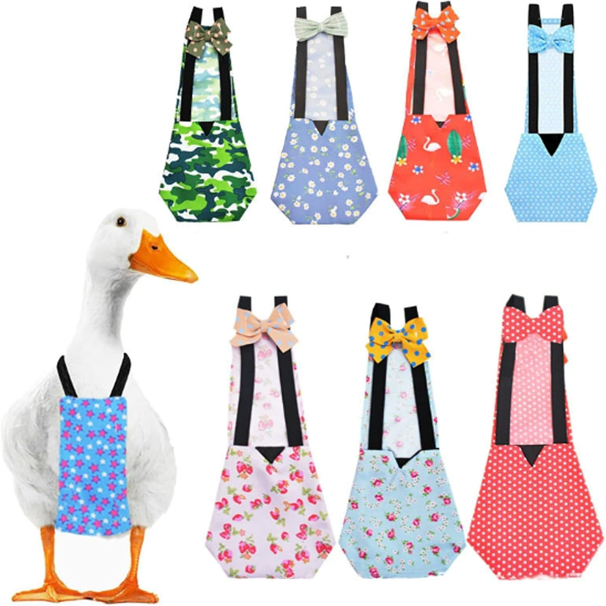 Qbleev duck diaper front view camouflage print poultry nappy