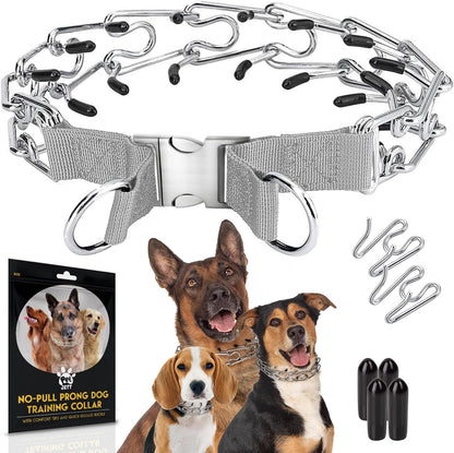 PetJett Prong Collar for Dogs - Choke Collar for Dogs, Pinch Collar for Dog Adjustable No Pull Dog Collar - Training Collar for Small Medium Large Dog Safety Durable Stainless Steel Metal Choker Chain - Image 10