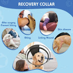 Didopet anti licking clear pet cone collar pack shot for large dogs