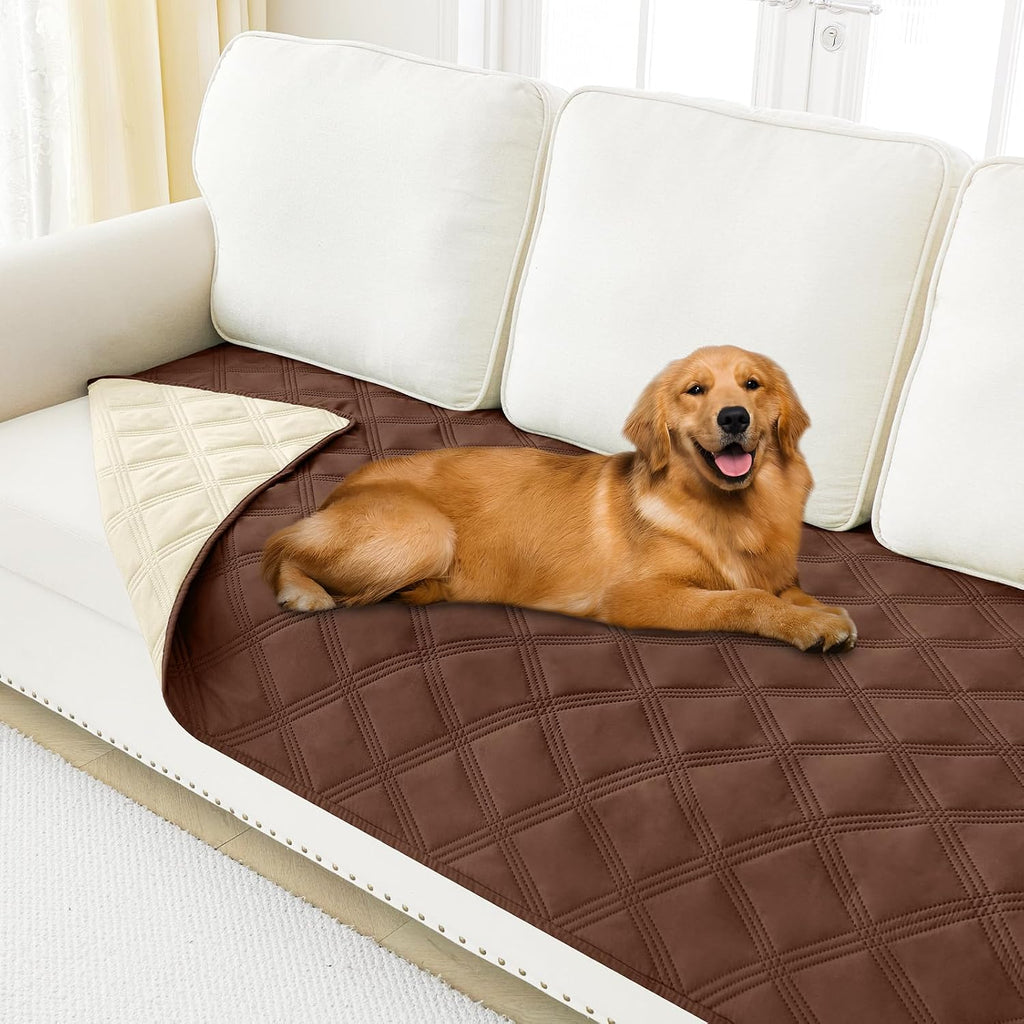 Smiry Waterproof Dog Bed Cover Blanket 52x82, Soft Reversible Pet Blanket, Washable Leakproof Cats Dogs Couch Cover for Sofa, Couch, Furniture, Grey/Dark Grey - Image 15