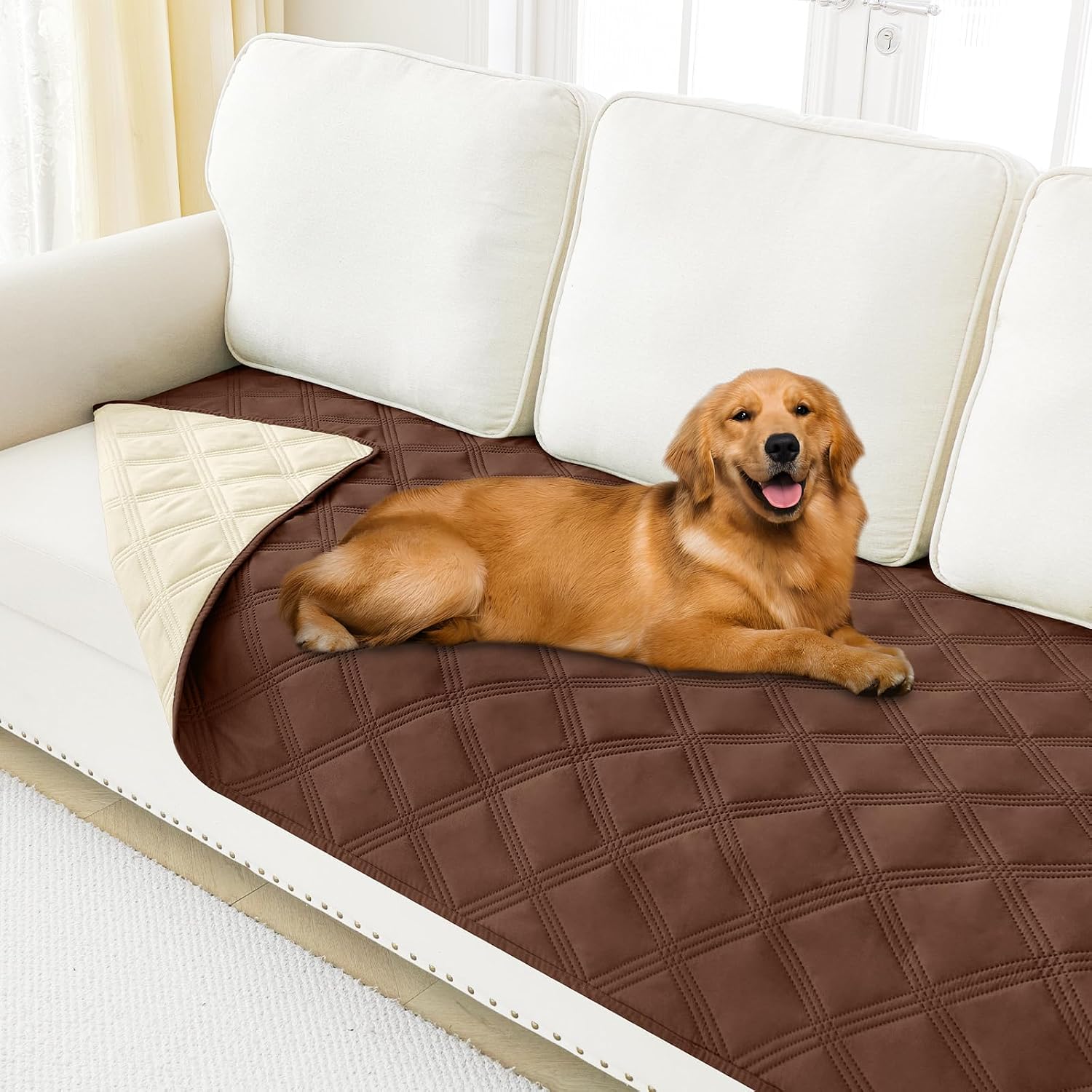 Smiry Waterproof Dog Bed Cover Blanket 30x70, Soft Reversible Pet Blanket, Washable Leakproof Cats Dogs Couch Cover for Sofa, Couch, Furniture, Grey/Dark Grey - Image 15