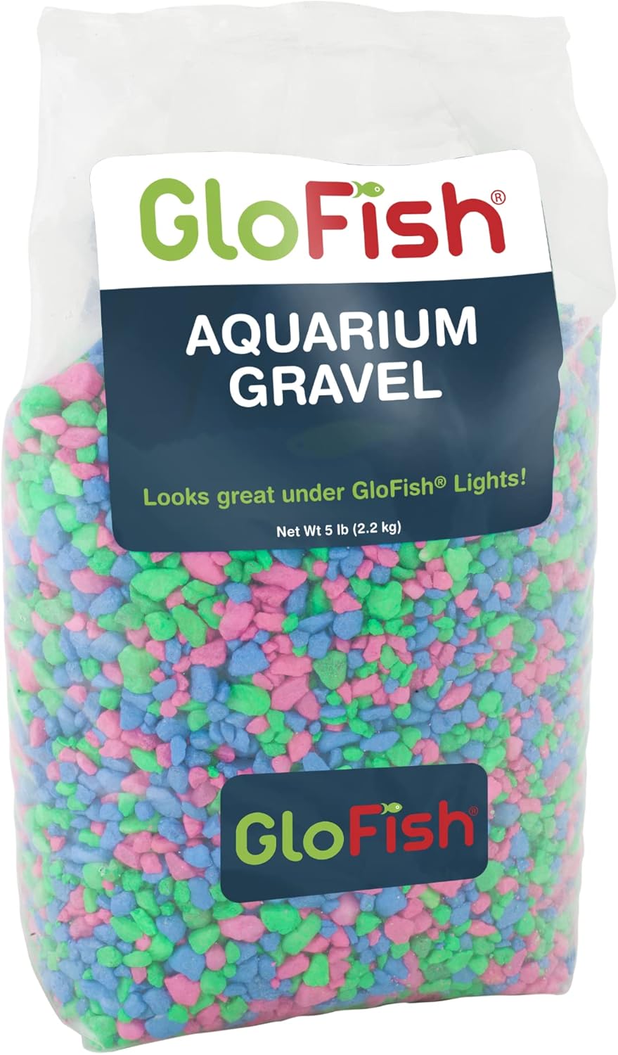 GloFish aquarium gravel front view packaging