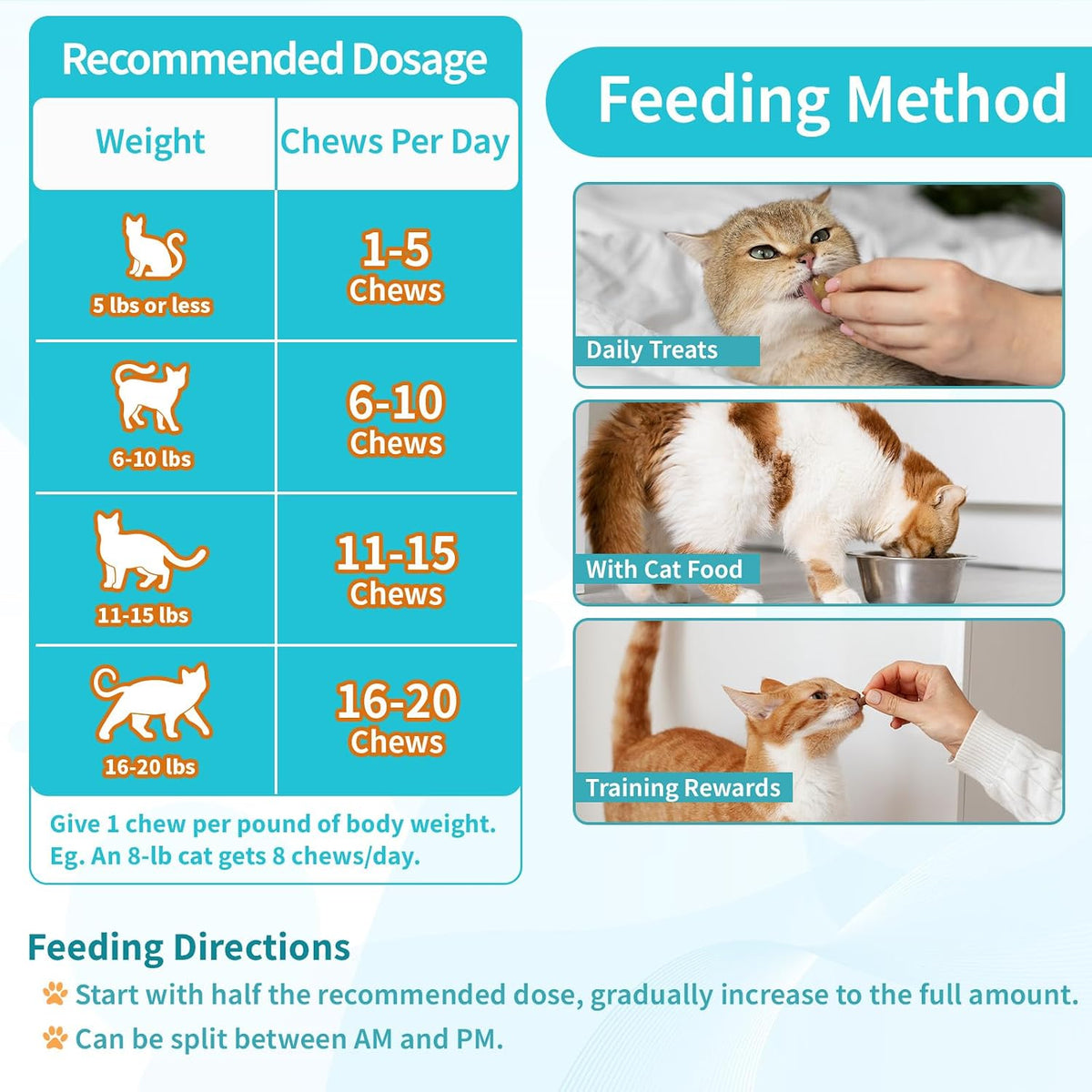 Crunchy and creamy pet calming bites for cats displayed out of the packaging container