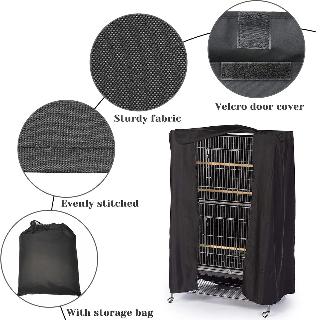 Fhiny waterproof bird cage shield with roll up door open