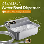 Durable rust resistant automatic water bowl for dogs indoor and outdoor application