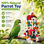 Rypet bird toy attached to a standard parrot cage.