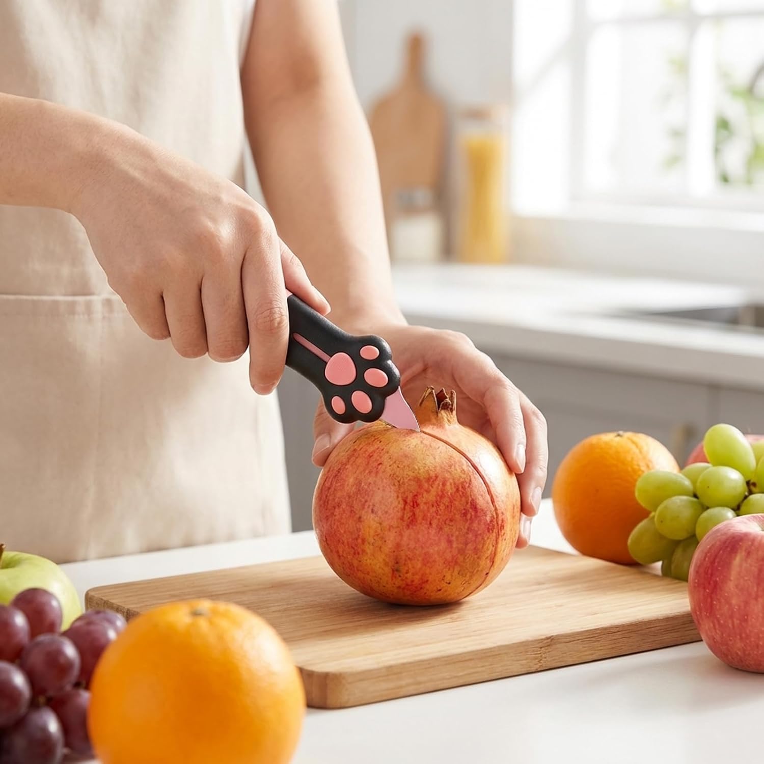 Black cat paw box cutter showing the manual slider button