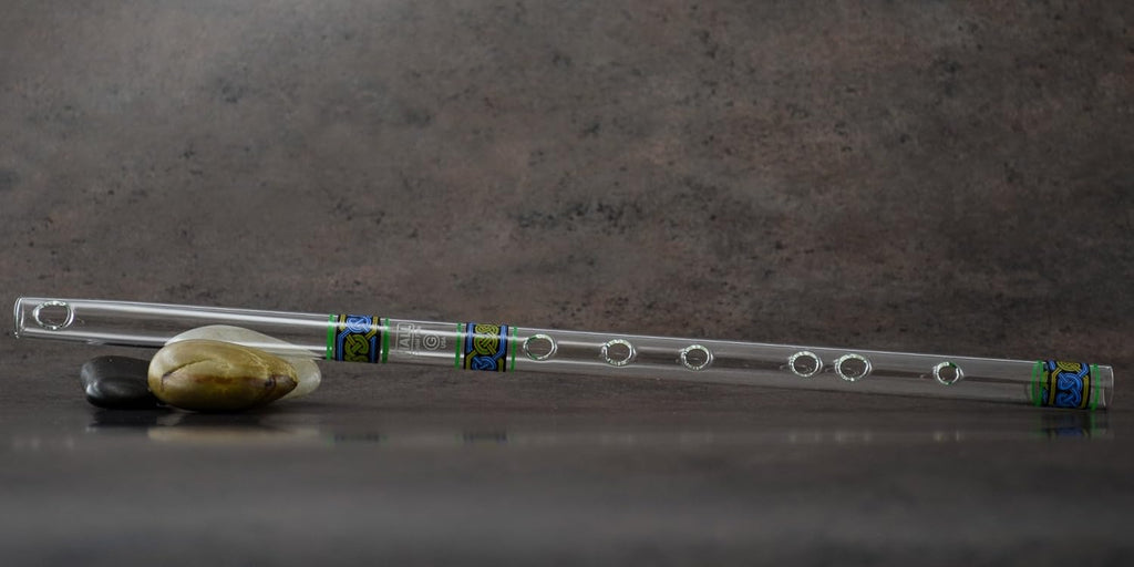 Hall Crystal Flute 11704 - Inline Glass Flute in G - Green Ivy - Image 13