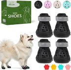 EVA Dog Shoes- Non-Slip Waterproof Dog Booties for Hot Pavement Summer, Easy ON & Off Reflective Adjustable Pet Boots & Paw Protectors, Rugged Sole for Small Medium Large Dog Outdoor Walking (Beige,M) - Image 9