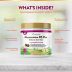 Close up view of the 120 count NaturVet Glucosamine DS Plus container label