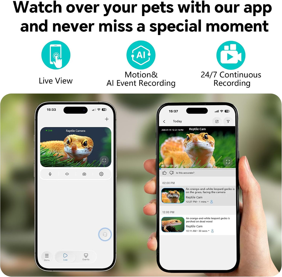 SnapBud AI NanoPet camera packaging box with dual-band Wi-Fi logos and product specifications displayed.
