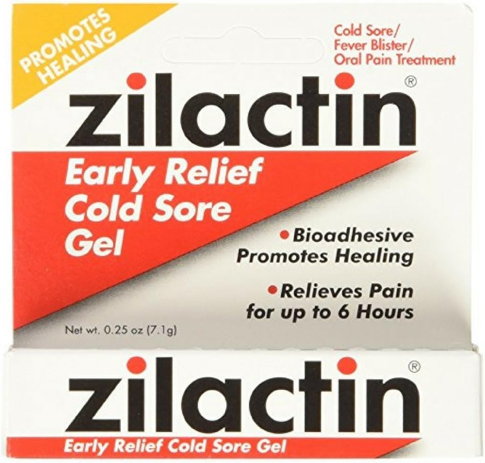 Ever Ready First Aid Zilactin Early Relief Cold Sore Medicated Gel pack of two front view