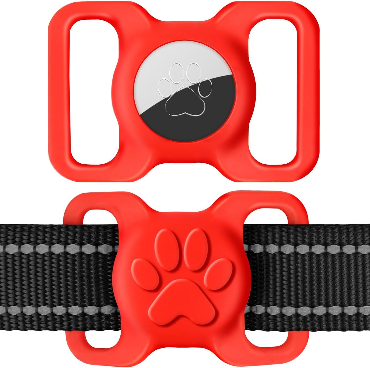 Dynmeow Dog Cat Collar Holder Compatible with Airtag, Anti-Lost Silcione Holder for 3/8 and 5/8 Inch Wide Collars, Black, S(1 Pack) - Image 15