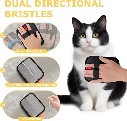 Close up of electrostatic fabric on Katozoo grooming mitt
