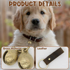 Loud ringing anti lost pet pendant attached to a dog collar