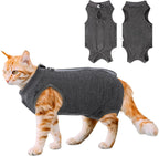 Cat Recovery Suit for Abdominal Wounds or Skin Diseases, Cat Onesie for Cats After Surgery Female Kitten Recovery Suit, Breathable E-Collar Alternative for Cats After Spay Anti Licking Wounds - Image 10
