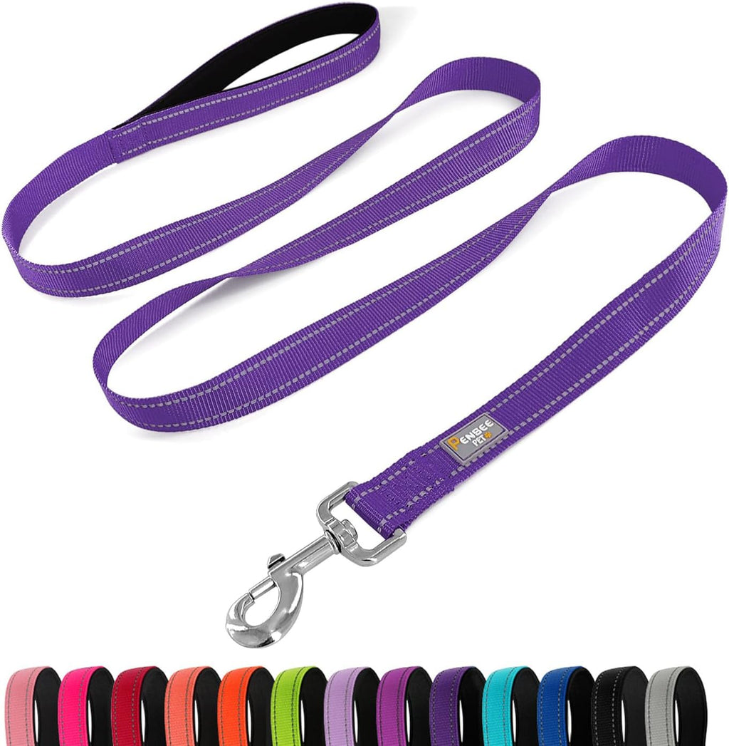 Dog Leash 6 FT Padded Handle Nylon Reflective Dogs Leashes for Medium Dogs Black - Image 14