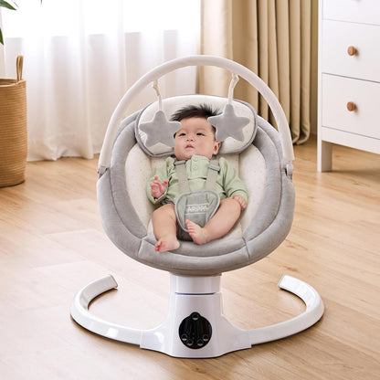 Harppa Weddell Lite electric baby swing front view