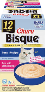 INABA Churu Bisque for Cats, Creamy Lickable Pure Side Dish with Vitamin E, 1.4 Ounces per Pouch, 12 Pouches, Tuna & Chicken Variety - Image 15