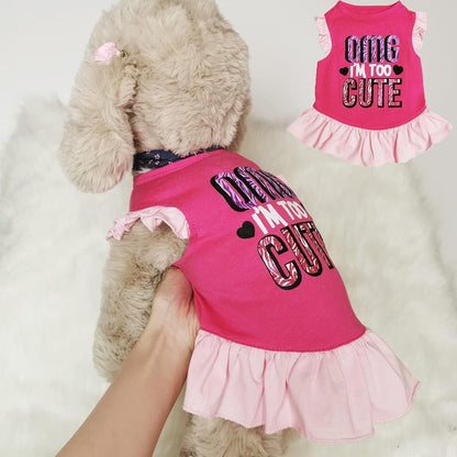 XPUDAC small cat dress outfit showcasing the cute princess style ruffles on a kitten.