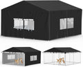 Startwo outdoor dog kennel cover front view showing heavy duty full coverage fabric.
