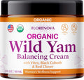Florenova organic wild yam cream front view packaging container