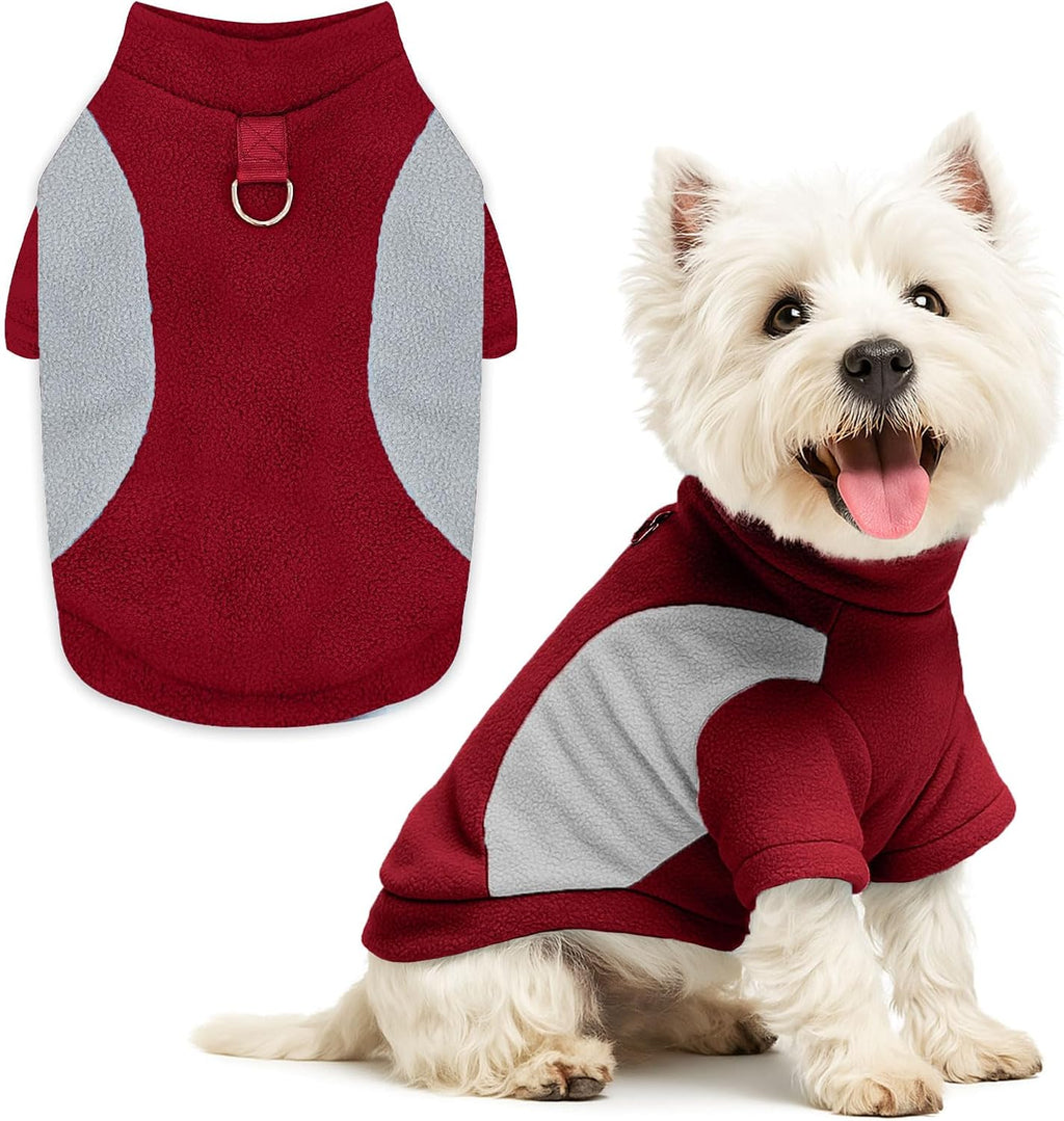 SEHFKKD small fleece dog sweater front view premium warm winter pet apparel
