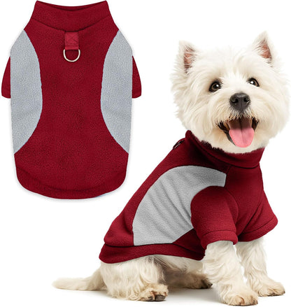 SEHFKKD small fleece dog sweater front view premium warm winter pet apparel