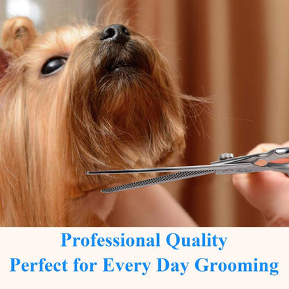 Ergonomic left handed pet chunker shear detailing fine coat finishing work