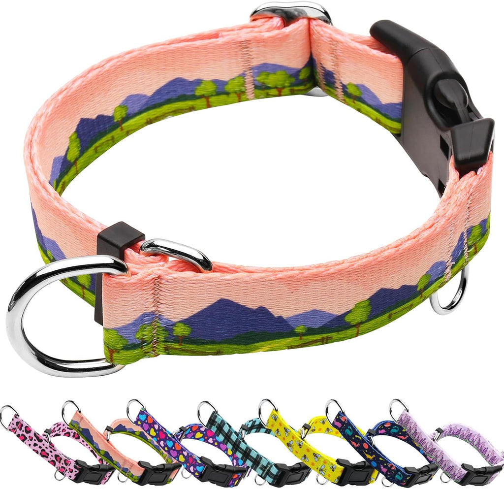 Martingale Collar for Dogs with Buckle Floral No Pull Training Dog Collars (Purple Floral, Medium) - Image 15