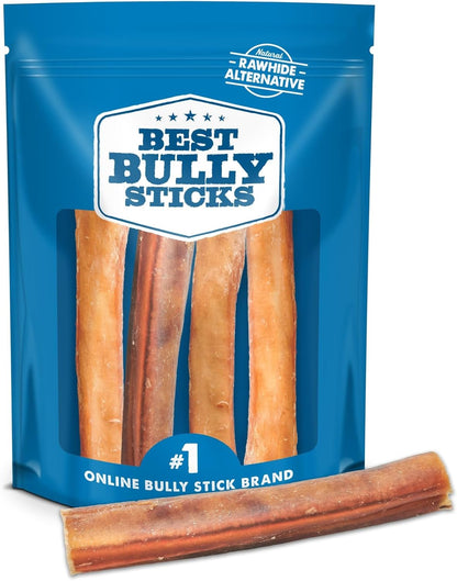 Best Bully Sticks Natural Jumbo 12 Inch Bully Sticks - 4 Count (Pack of 1) - Natural, Grain, Smoky Aroma, No Additives, Grass-Fed Rawhide Free Dog Treats - Image 13