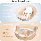 Cheerhome Pets cotton rope cat basket top view