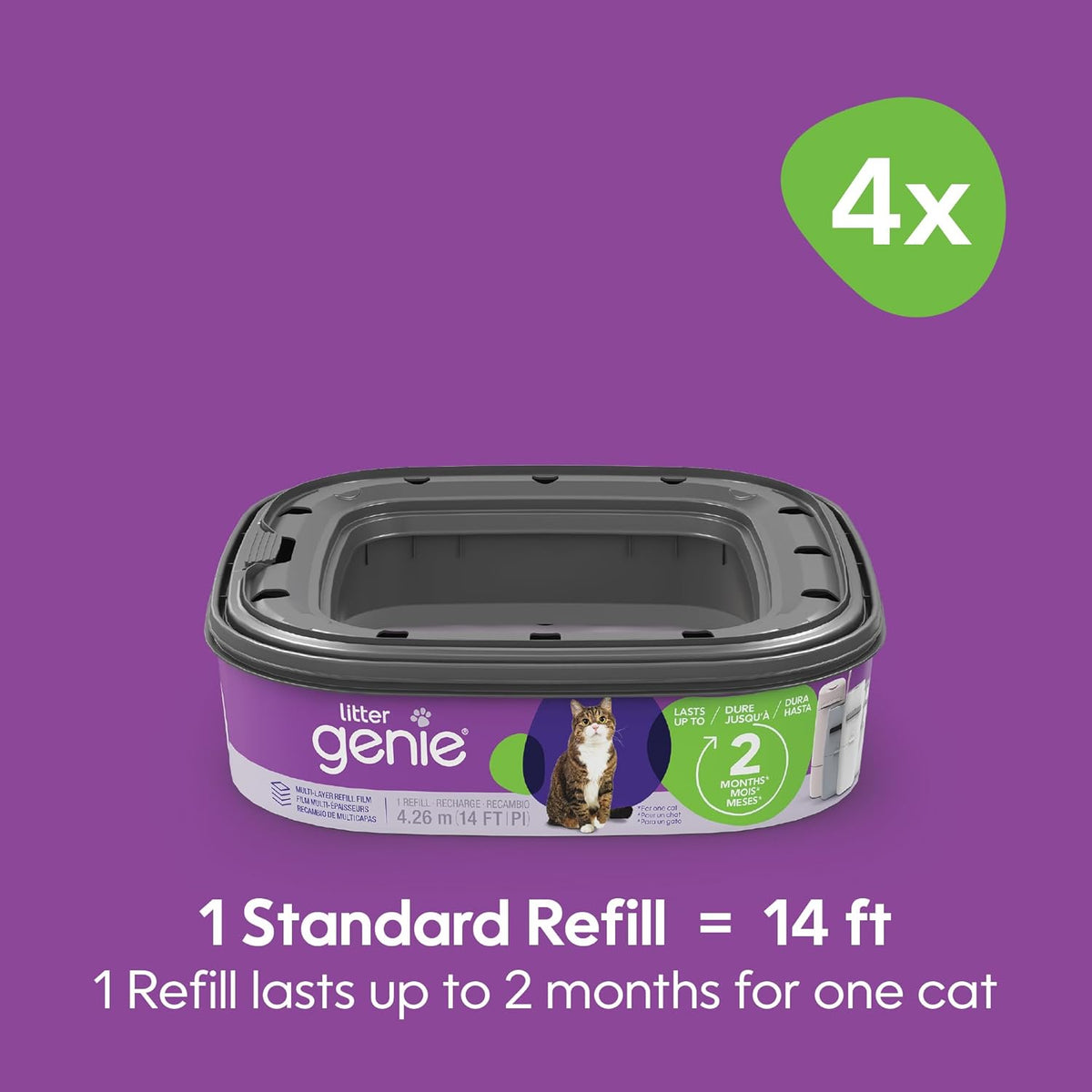 Litter Genie standard refill cartridge side profile