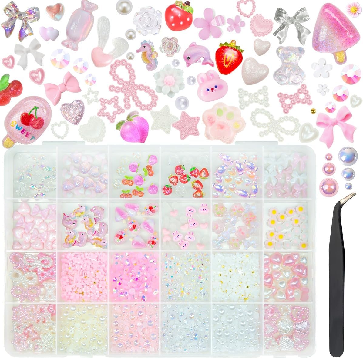 Qiipii Dream Set Large Box nail charms front view