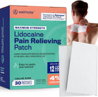 WELMATE - 4% Lidocaine Numbing Patch - Maximum Strength - Temporary Relief of Pain, Back, Neck, Shoulders, Knees, Elbows, Minor Skin Irritations - Topical Analgesic Unscented - 30 ct - Image 1