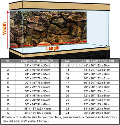 VIP.LINE PVC fish tank decor landscape poster applied to an aquarium backdrop