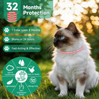Waterproof adjustable flea collar for cats packaging