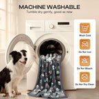 Durable thick grey paw blanket for small dogs and kittens