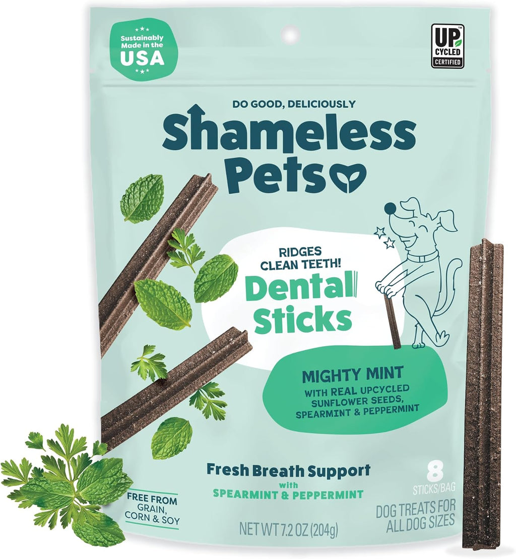 Shameless Pets Blueberry & Mint Dental Chews for Dogs, 8 Chews - Natural Dog Teeth Cleaning Treats with Fresh Breath Benefits | Grain-Free Dental Sticks for Small, Medium & Large Dogs - Image 15