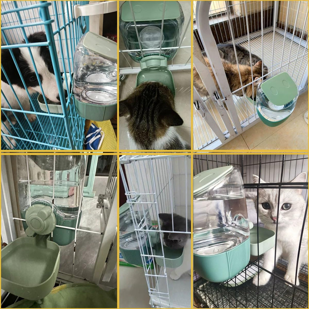 35oz Hanging Automatic Rabbit Water Dispenser, Cage Water Bottle Auto Gravity Pet Water Station for Small Animals, Puppy Kitten Rabbit Chinchilla Hedgehog Ferret, 1L(Green) - Image 6